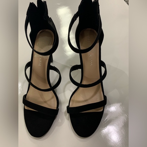 Kelly and Katie Black Size 9.5 Women's Heels Sandals Shoes - Picture 4 of 13